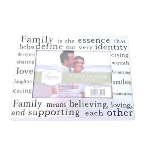 Home Elements Family  Silver Picture Frame 3.5x5 New Sealed WIC173017